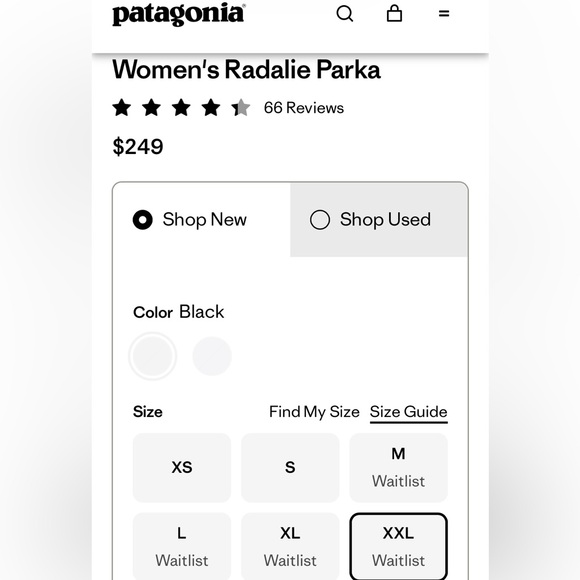 Patagonia Women’s Black Radalie Parka - Size (XXL) - Picture 7 of 7